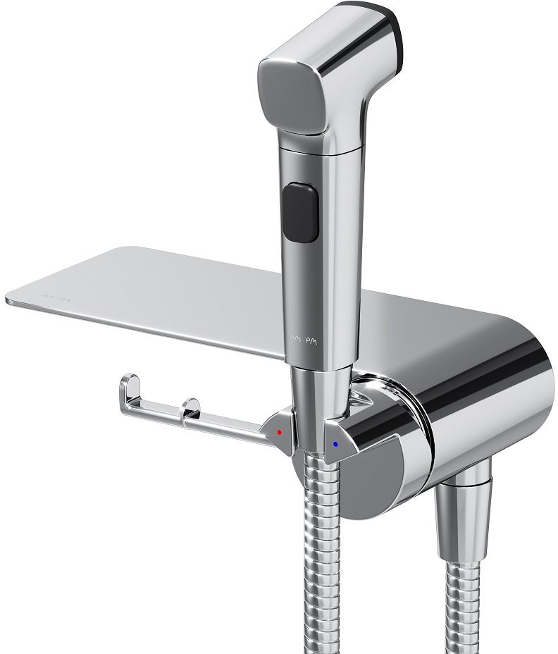 Смеситель скрытого монтажа с гигиенической лейкой Am.Pm Func F0H8F900 хром Смеситель скрытого монтажа с гигиенической лейкой Am.Pm Func F0H8F900 хром
