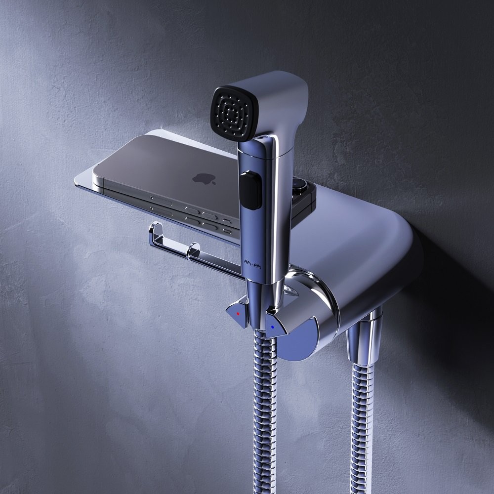 Смеситель скрытого монтажа с гигиенической лейкой Am.Pm Func F0H8F900 хром Смеситель скрытого монтажа с гигиенической лейкой Am.Pm Func F0H8F900 хром