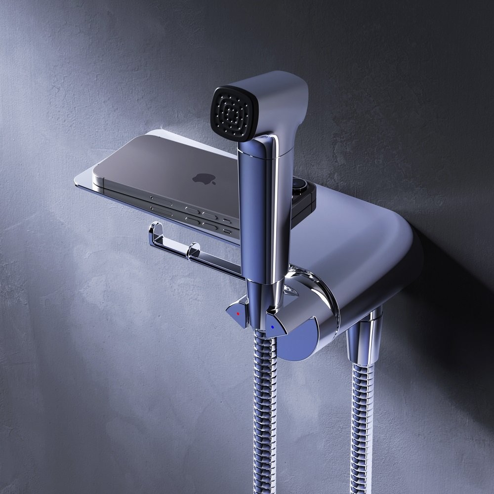 Смеситель скрытого монтажа с гигиенической лейкой Am.Pm Func F0H8F900 хром Смеситель скрытого монтажа с гигиенической лейкой Am.Pm Func F0H8F900 хром