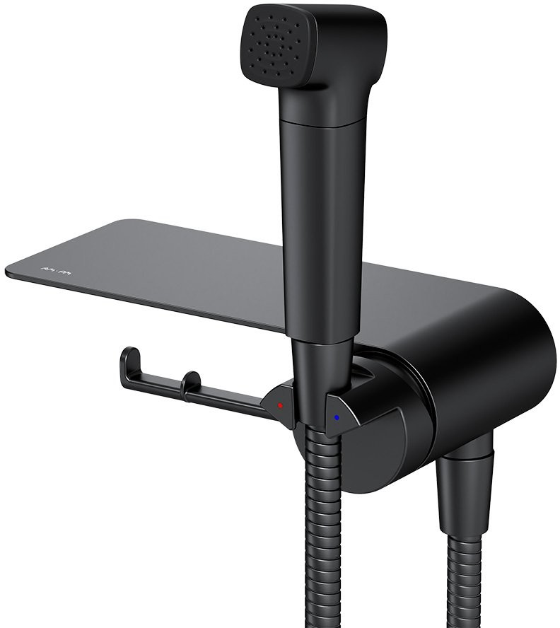 Смеситель скрытого монтажа с гигиенической лейкой Am.Pm Func F0H8F922 черный матовый Смеситель скрытого монтажа с гигиенической лейкой Am.Pm Func F0H8F922 черный матовый