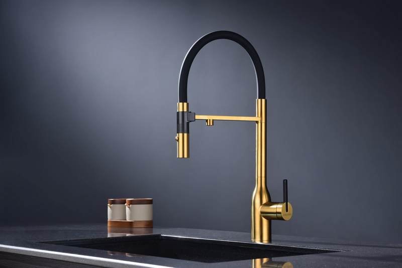 Смеситель для кухни Paulmark Ma213188-BG с подключением фильтра, брашированное золото Смеситель для кухни Paulmark Ma213188-BG с подключением фильтра, брашированное золото