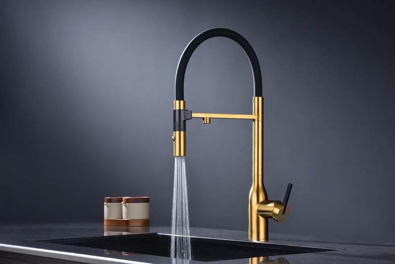 Смеситель для кухни Paulmark Ma213188-BG с подключением фильтра, брашированное золото Смеситель для кухни Paulmark Ma213188-BG с подключением фильтра, брашированное золото