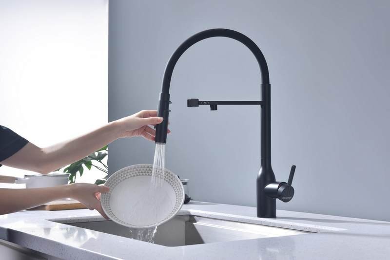 Смеситель для кухни Paulmark Ma213188-GM с подключением фильтра, оружейная сталь Смеситель для кухни Paulmark Ma213188-GM с подключением фильтра, оружейная сталь