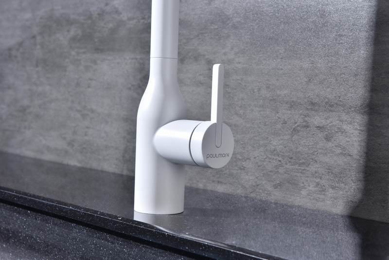 Смеситель для кухни Paulmark Ma213188-WH с подключением фильтра, белый Смеситель для кухни Paulmark Ma213188-WH с подключением фильтра, белый