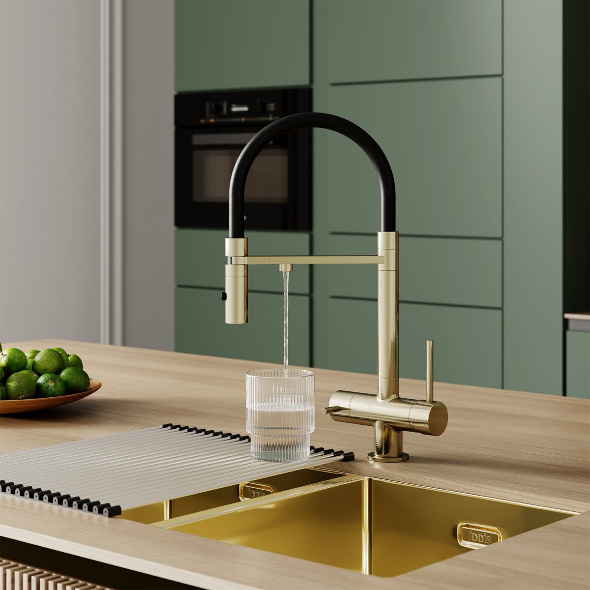 Смеситель для кухни IDDIS Ace ACEMGFFi05 с фильтром и гибким изливом золото Смеситель для кухни IDDIS Ace ACEMGFFi05 с фильтром и гибким изливом золото