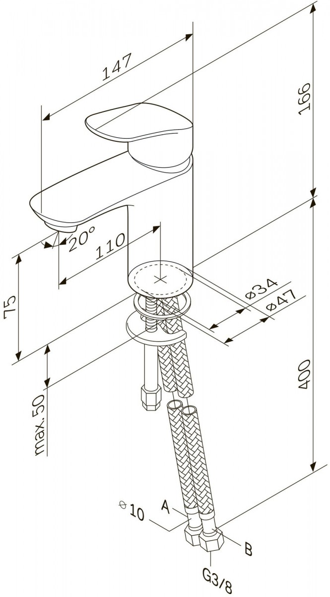 Смеситель для умывальника AM.PM Like F8093016 хром Смеситель для умывальника AM.PM Like F8093016 хром