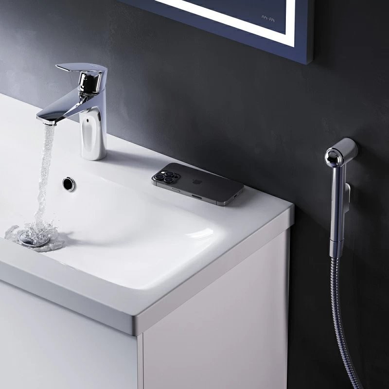 Смеситель для умывальника AM.PM Gem F90A03000 с гигиеническим душем, хром Смеситель для умывальника AM.PM Gem F90A03000 с гигиеническим душем, хром