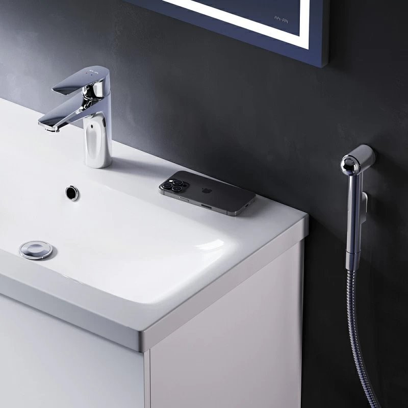 Смеситель для умывальника AM.PM Gem F90A03000 с гигиеническим душем, хром Смеситель для умывальника AM.PM Gem F90A03000 с гигиеническим душем, хром