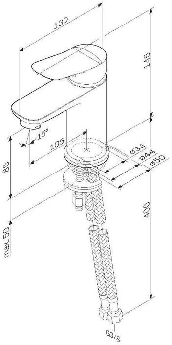 Смеситель для умывальника AM.PM Force F9F02200 хром Смеситель для умывальника AM.PM Force F9F02200 хром