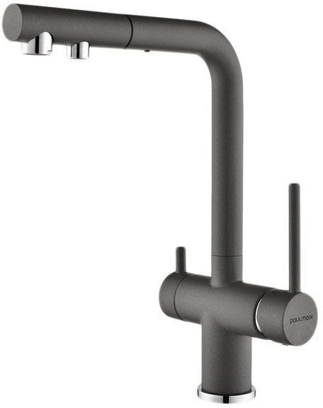 Смеситель для кухни PAULMARK Serpentine Se213222-GRM серый металлик Смеситель для кухни PAULMARK Serpentine Se213222-GRM серый металлик