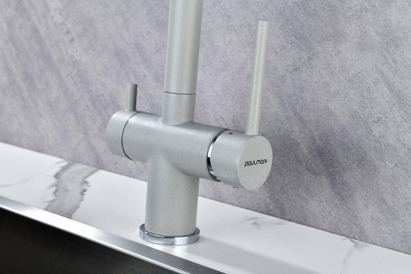 Смеситель для кухни PAULMARK Serpentine Se213222-GRS серый дым Смеситель для кухни PAULMARK Serpentine Se213222-GRS серый дым