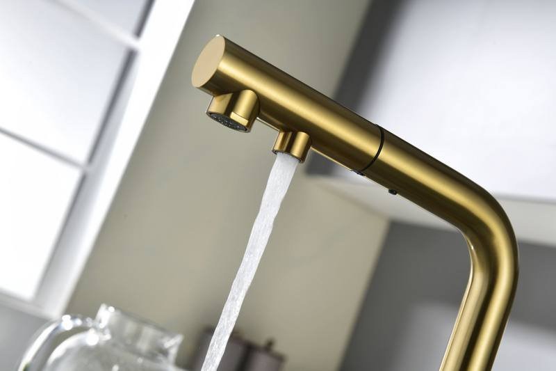 Смеситель для кухни PAULMARK Serpentine Se213222-BG брашированное золото Смеситель для кухни PAULMARK Serpentine Se213222-BG брашированное золото