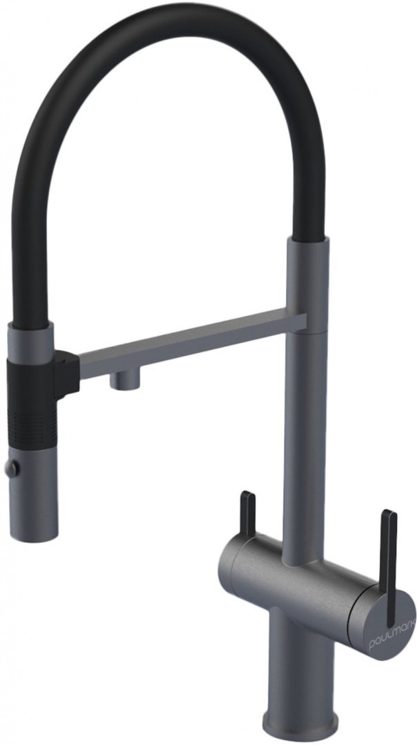 Смеситель для кухни PAULMARK Gravity Stärke Gr213888-GM вороненая сталь Смеситель для кухни PAULMARK Gravity Stärke Gr213888-GM вороненая сталь