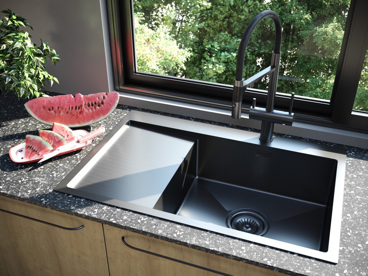 Смеситель для кухни PAULMARK Gravity Stärke Gr213888-GM вороненая сталь Смеситель для кухни PAULMARK Gravity Stärke Gr213888-GM вороненая сталь