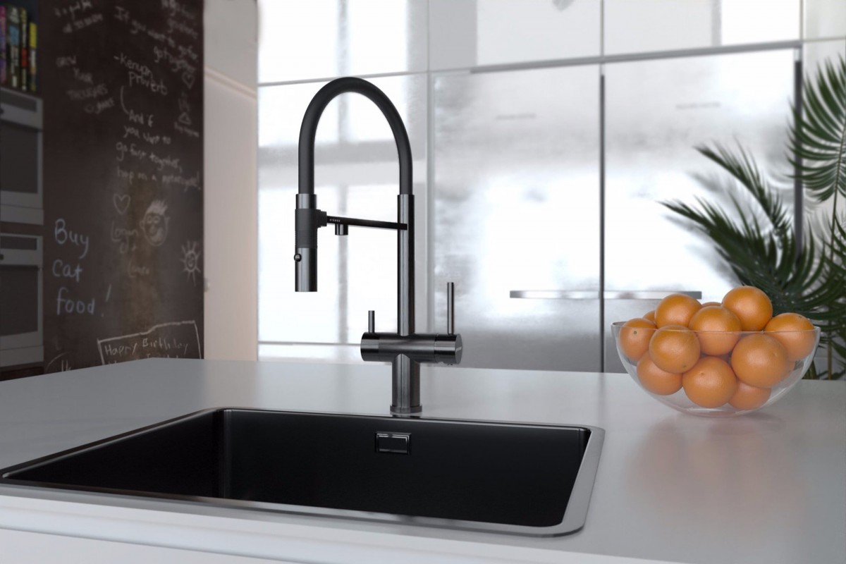 Смеситель для кухни PAULMARK Gravity Stärke Gr213888-GM вороненая сталь Смеситель для кухни PAULMARK Gravity Stärke Gr213888-GM вороненая сталь