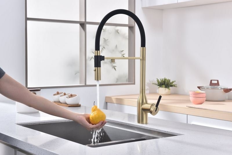 Смеситель для кухни PAULMARK MAGNETO ONE Ma213188-LG светлое золото Смеситель для кухни PAULMARK MAGNETO ONE Ma213188-LG светлое золото