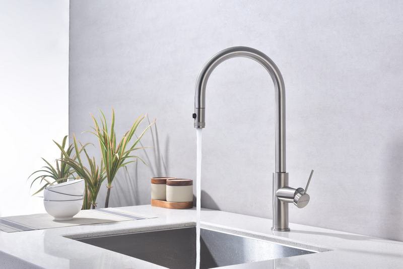 Смеситель для кухни Paulmark Galant Ga213077-BS с подключением фильтра, нержавеющая сталь Смеситель для кухни Paulmark Galant Ga213077-BS с подключением фильтра, нержавеющая сталь