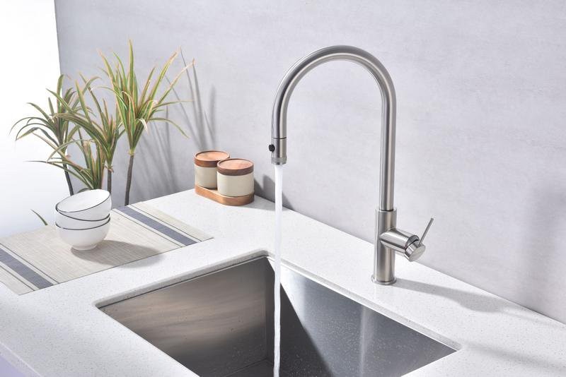 Смеситель для кухни Paulmark Galant Ga213077-BS с подключением фильтра, нержавеющая сталь Смеситель для кухни Paulmark Galant Ga213077-BS с подключением фильтра, нержавеющая сталь