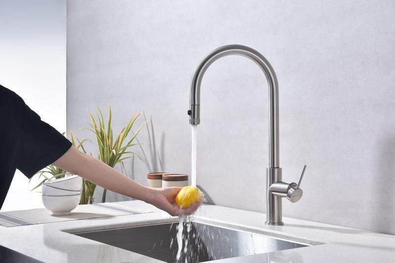 Смеситель для кухни Paulmark Galant Ga213077-BS с подключением фильтра, нержавеющая сталь Смеситель для кухни Paulmark Galant Ga213077-BS с подключением фильтра, нержавеющая сталь