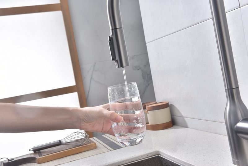 Смеситель для кухни Paulmark Universal Un213880-GM с подключением фильтра, оружейная сталь Смеситель для кухни Paulmark Universal Un213880-GM с подключением фильтра, оружейная сталь