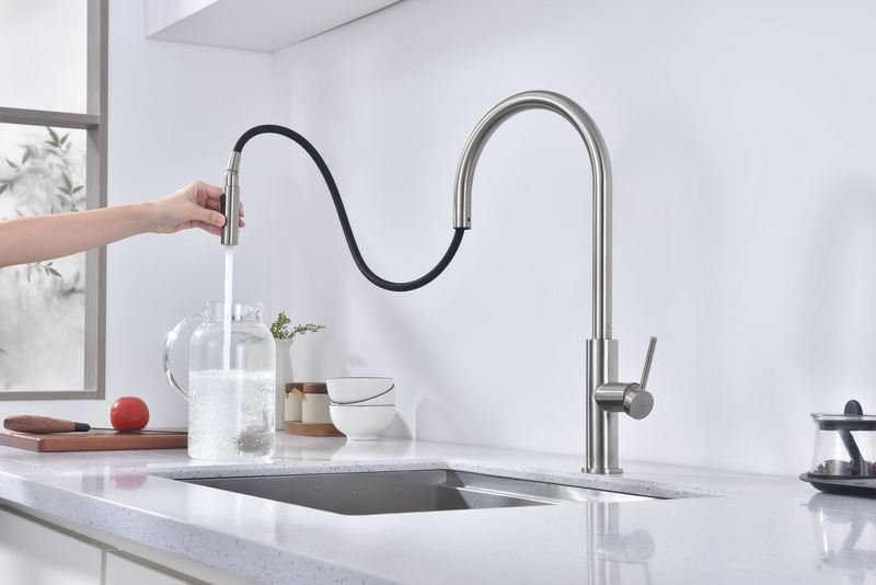 Смеситель для кухни Paulmark Senso Se215180-BS сталь Смеситель для кухни Paulmark Senso Se215180-BS сталь