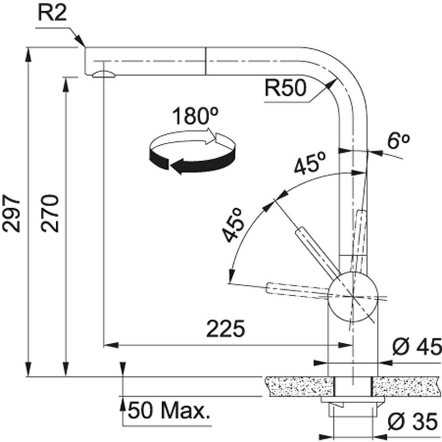 Смеситель для кухни Franke Atlas Neo 115.0550.427 черный матовый Смеситель для кухни Franke Atlas Neo 115.0550.427 черный матовый