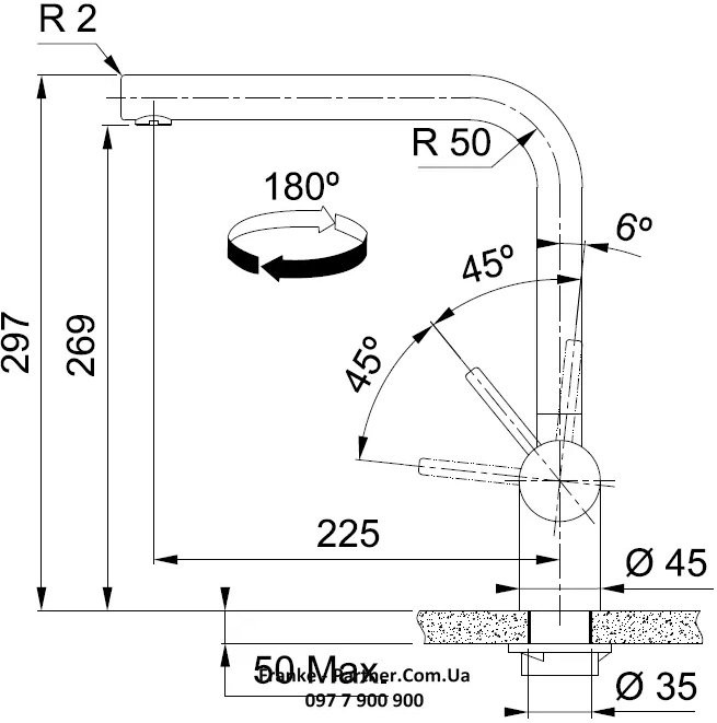 Смеситель для кухни Franke Atlas Neo 115.0628.207 антрацит Смеситель для кухни Franke Atlas Neo 115.0628.207 антрацит