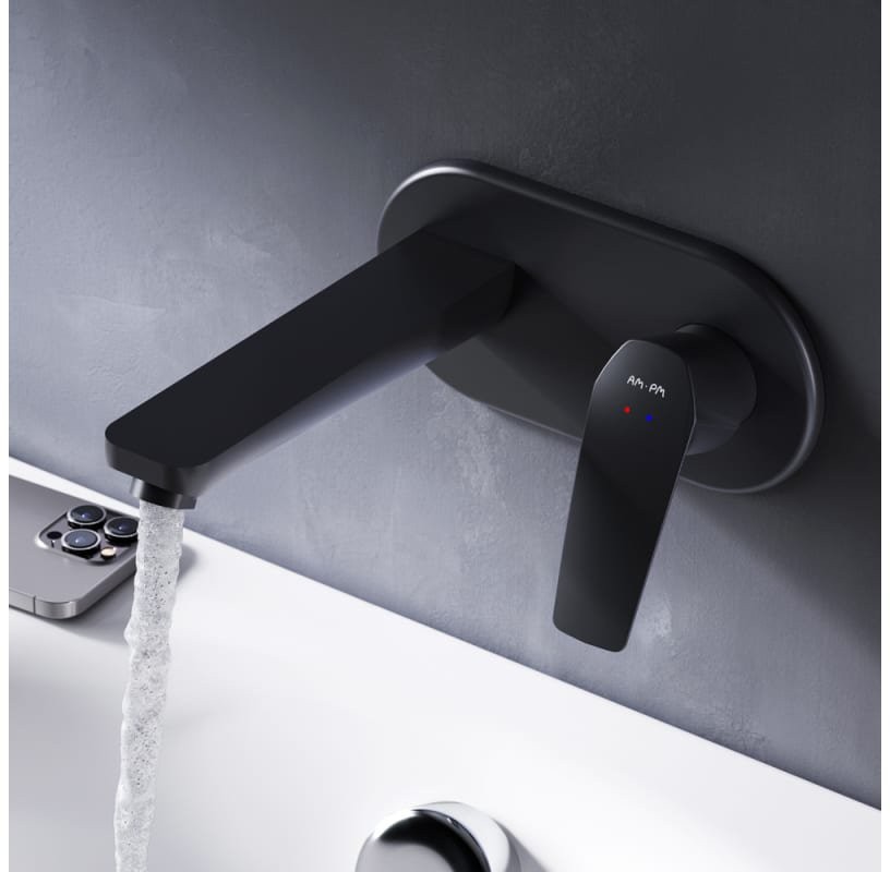 Смеситель скрытого монтажа для умывальника AM.PM Gem F90A72222 черный матовый Смеситель скрытого монтажа для умывальника AM.PM Gem F90A72222 черный матовый