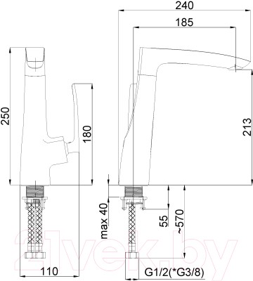 Смеситель Rubineta Aero-33 Смеситель Rubineta Aero-33