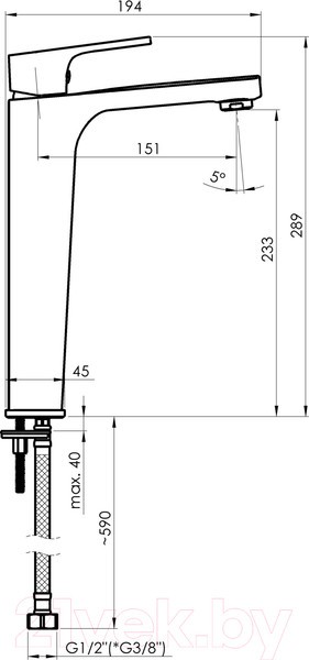 Смеситель Rubineta Modena-18/D (BK/RG) Смеситель Rubineta Modena-18/D (BK/RG)