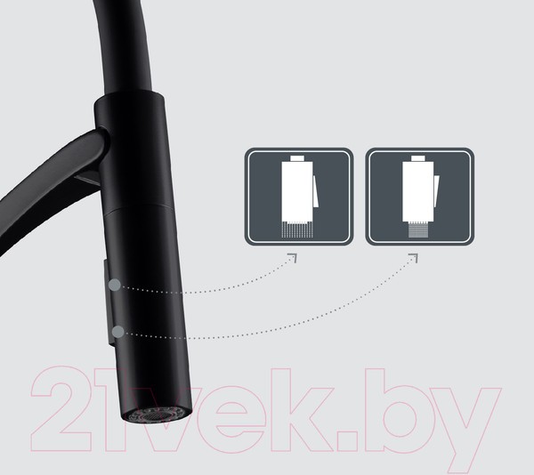 Смеситель Rubineta Ultima-50 (BK/RG) Смеситель Rubineta Ultima-50 (BK/RG)