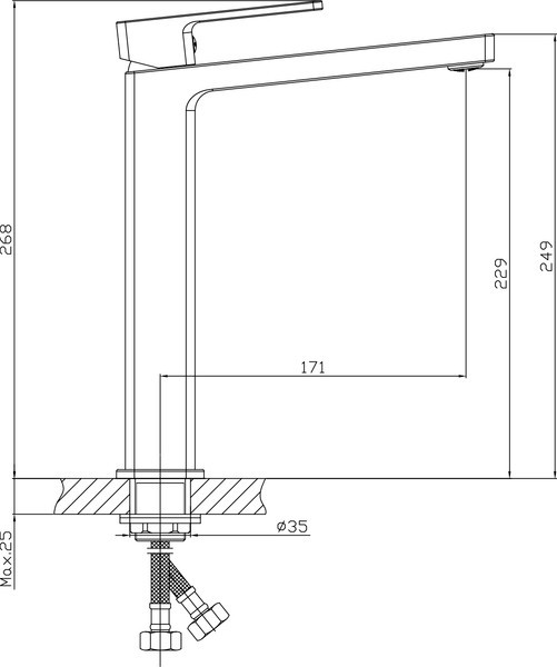 Смеситель Lauter Cascade 21СК0655BS Смеситель Lauter Cascade 21СК0655BS