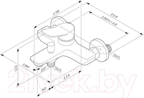 Смеситель AM.PM F88A10022 (черный) Смеситель AM.PM F88A10022 (черный)