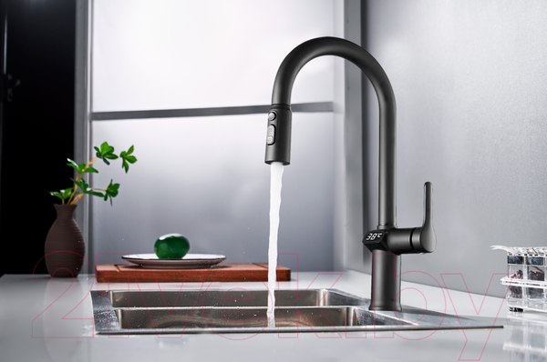 Смеситель Esko K15B LED (черный) Смеситель Esko K15B LED (черный)