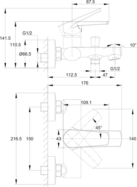 Смеситель Cersanit Moduo 64097 Смеситель Cersanit Moduo 64097