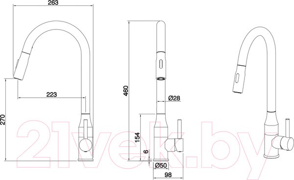 Смеситель Ekko E4713 Смеситель Ekko E4713