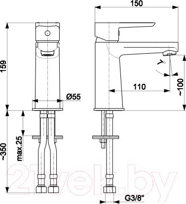 Смеситель Armatura Narva Black 5222-815-81 Смеситель Armatura Narva Black 5222-815-81