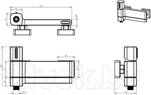 Смеситель Esko Abu Dhabi ABU54 Смеситель Esko Abu Dhabi ABU54