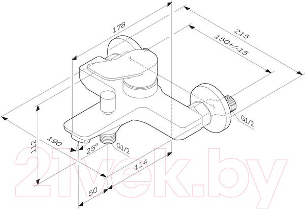 Смеситель AM.PM X-Joy F85A10033 (белый) Смеситель AM.PM X-Joy F85A10033 (белый)