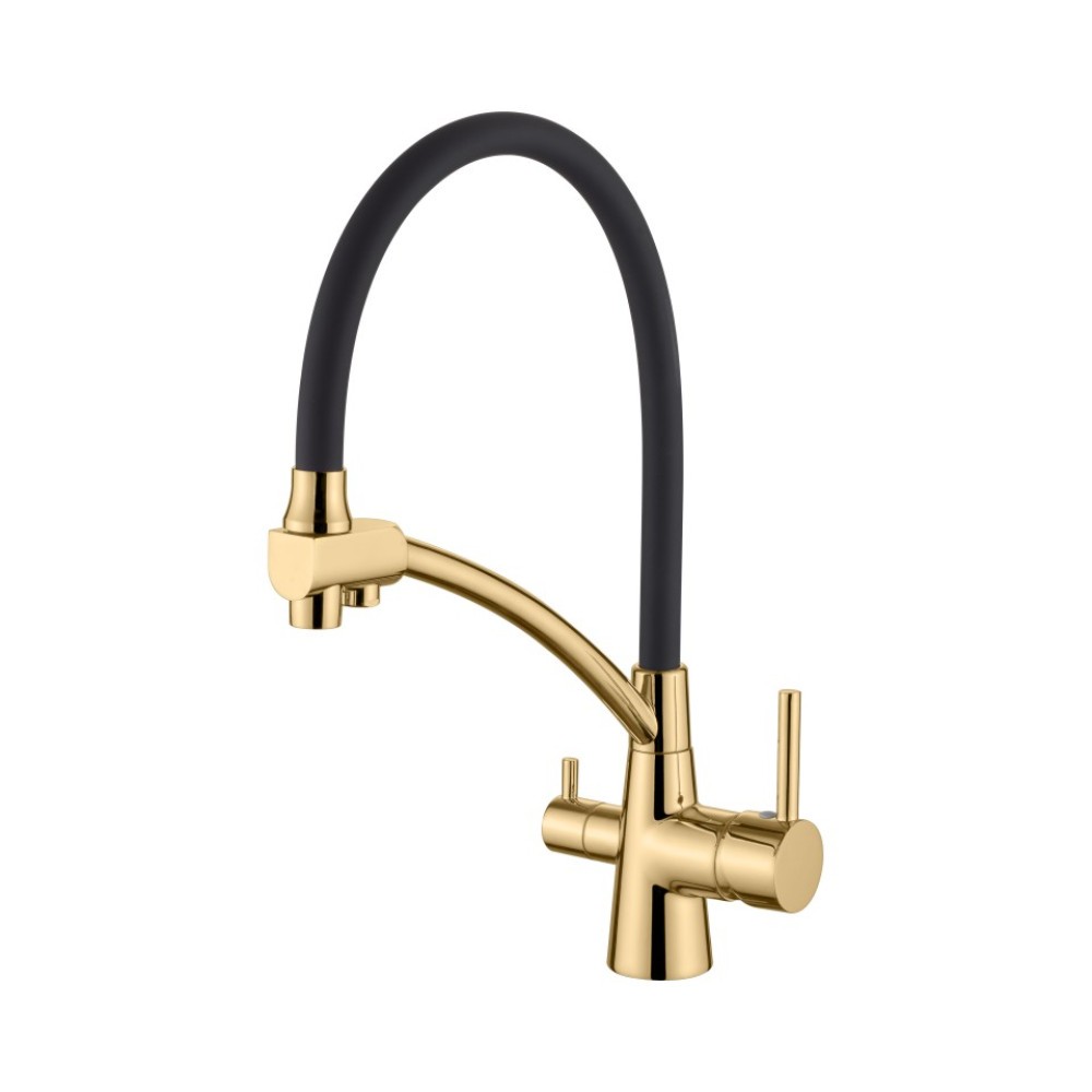 Смеситель для кухни под фильтр Ledeme L4855G-2 золото Смеситель для кухни под фильтр Ledeme L4855G-2 золото