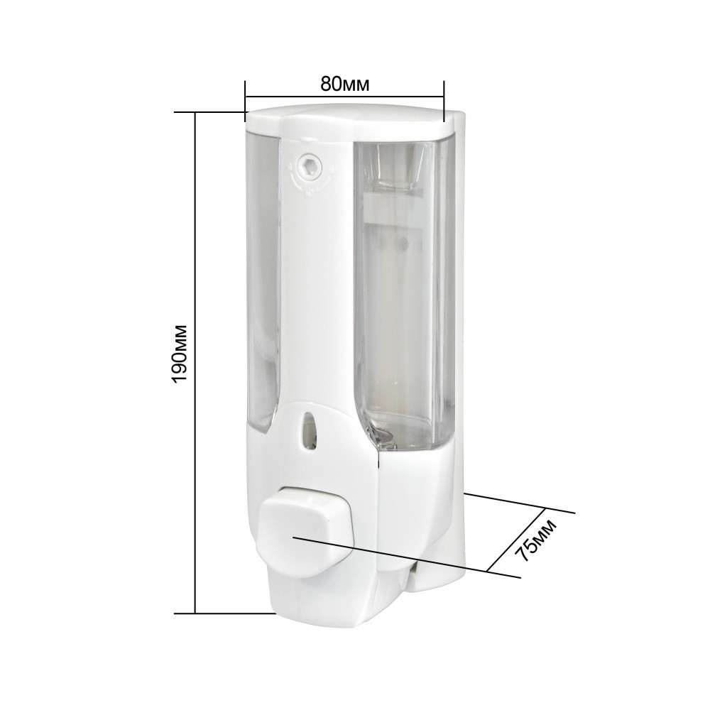 Дозатор для жидкого мыла Solinne 1628, пластик, белый (380 мл) Дозатор для жидкого мыла Solinne 1628, пластик, белый (380 мл)