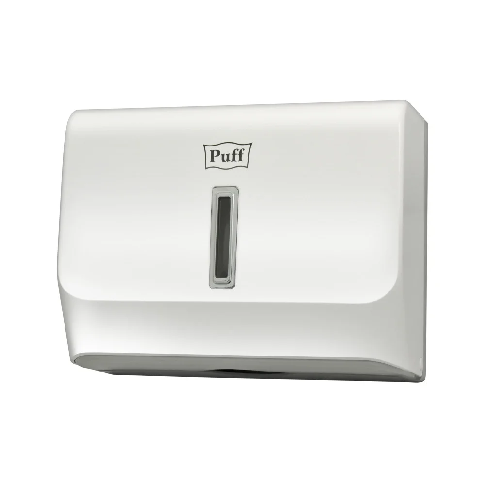 Диспенсер для бумажных полотенец Puff-5130, пластик, белый Диспенсер для бумажных полотенец Puff-5130, пластик, белый