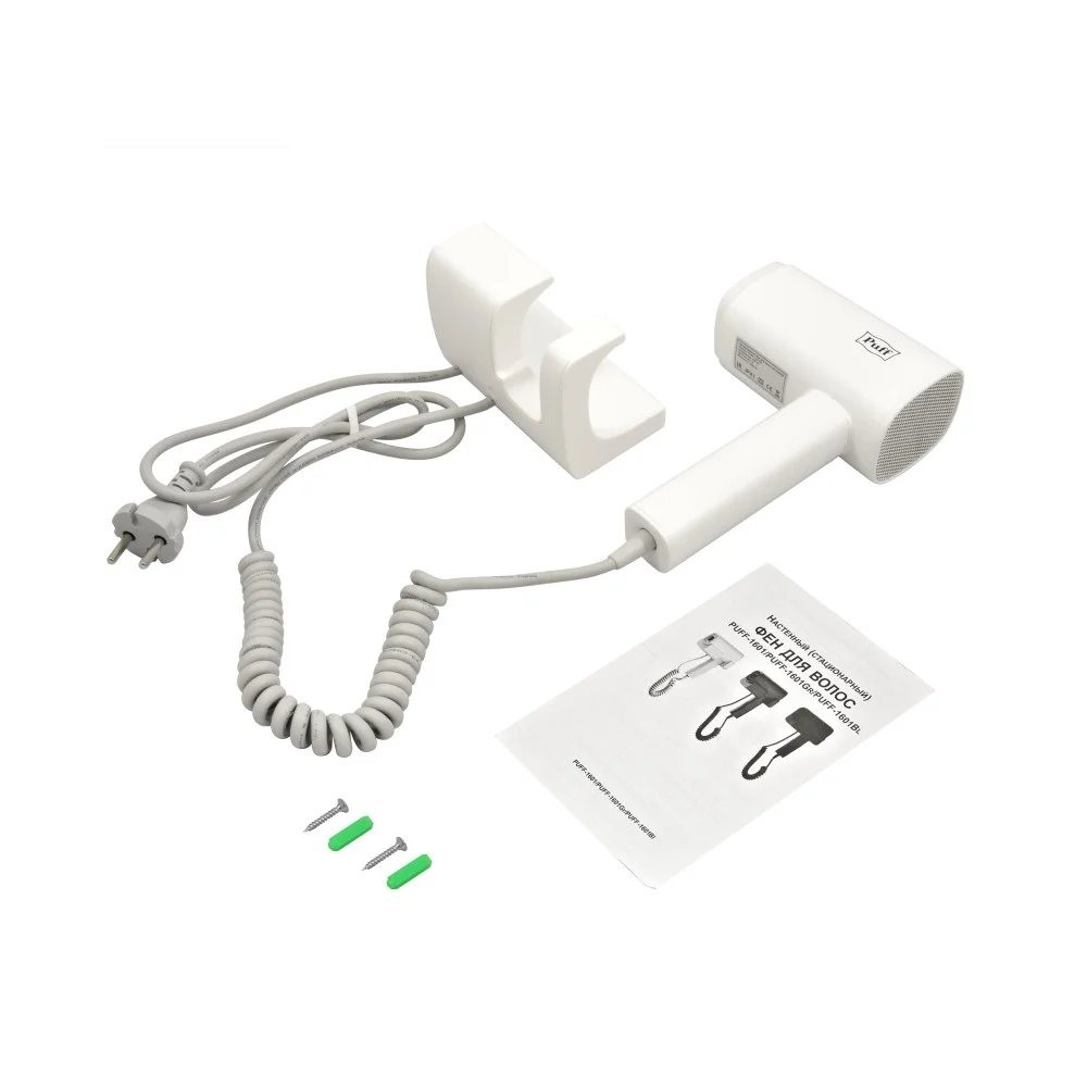 Фен настенный для волос Puff-1601 Фен настенный для волос Puff-1601