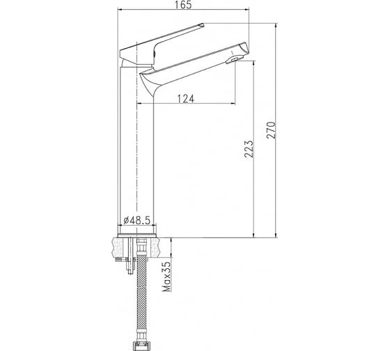 Смеситель Cersanit Flavis 63038 Смеситель Cersanit Flavis 63038