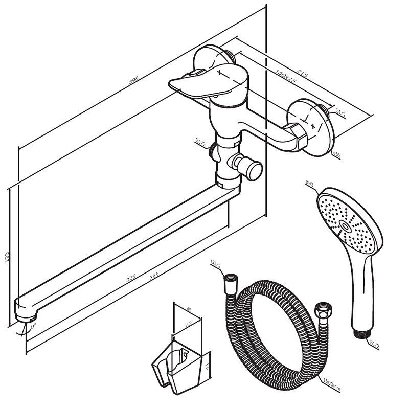 Смеситель AM.PM X-Joy F85A90122 (черный) Смеситель AM.PM X-Joy F85A90122 (черный)