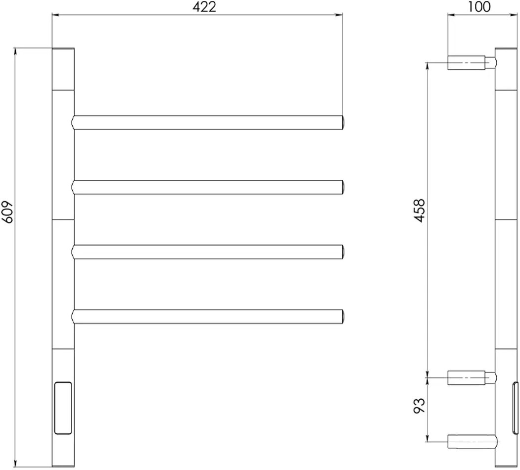 Полотенцесушитель электрический Gloss&Reiter тип Е2. модель Ti#1 L.43х60.F4 (timer) Муар black Полотенцесушитель электрический Gloss&Reiter тип Е2. модель Ti#1 L.43х60.F4 (timer) Муар black