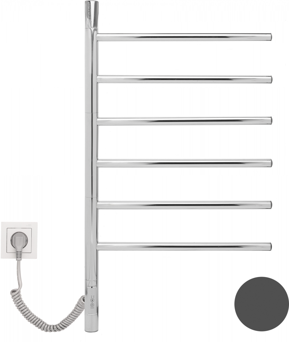 Полотенцесушитель электрический Gloss&Reiter Е2. Ti#1 L.43х80.F6 timer графит Полотенцесушитель электрический Gloss&Reiter Е2. Ti#1 L.43х80.F6 timer графит