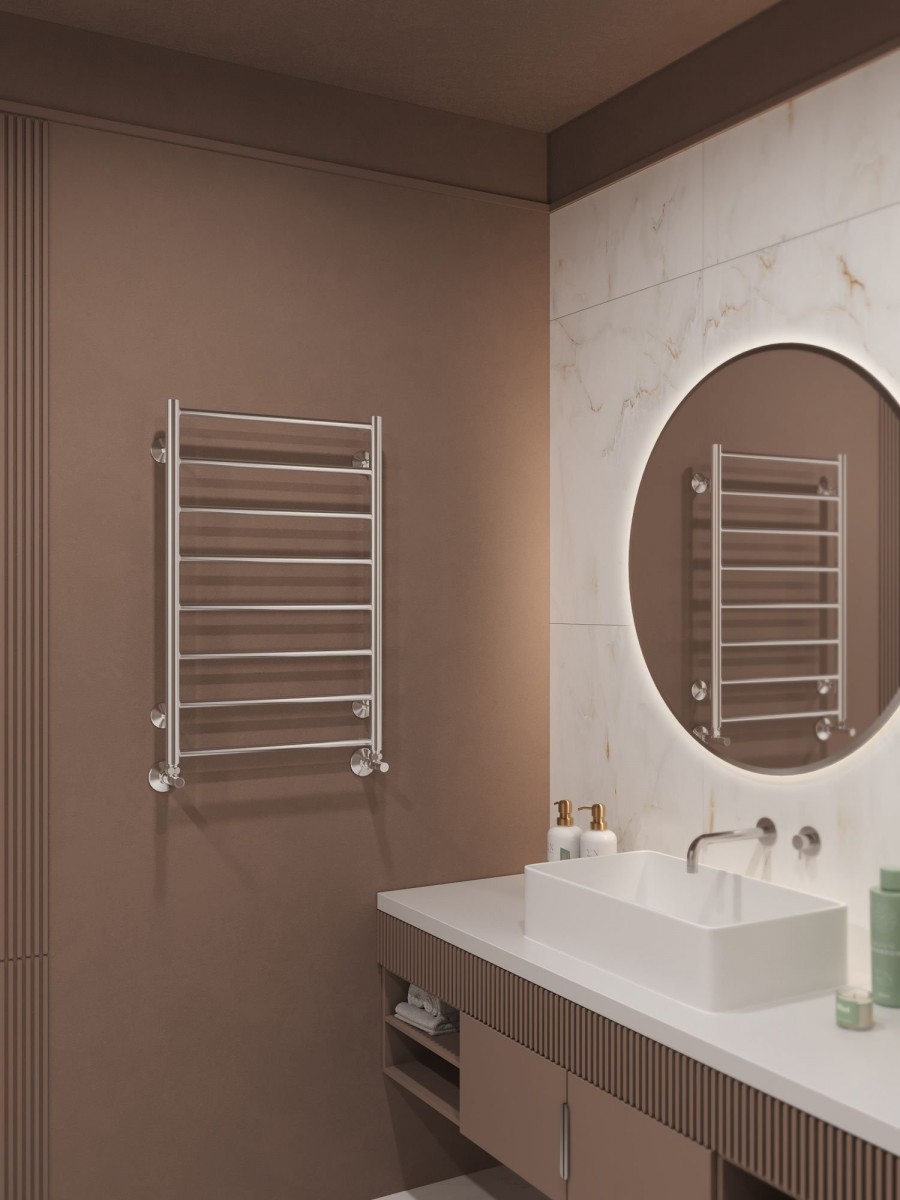 Полотенцесушитель водяной TERMINUS Аврора П8 500х800 оружейная сталь Полотенцесушитель водяной TERMINUS Аврора П8 500х800 оружейная сталь