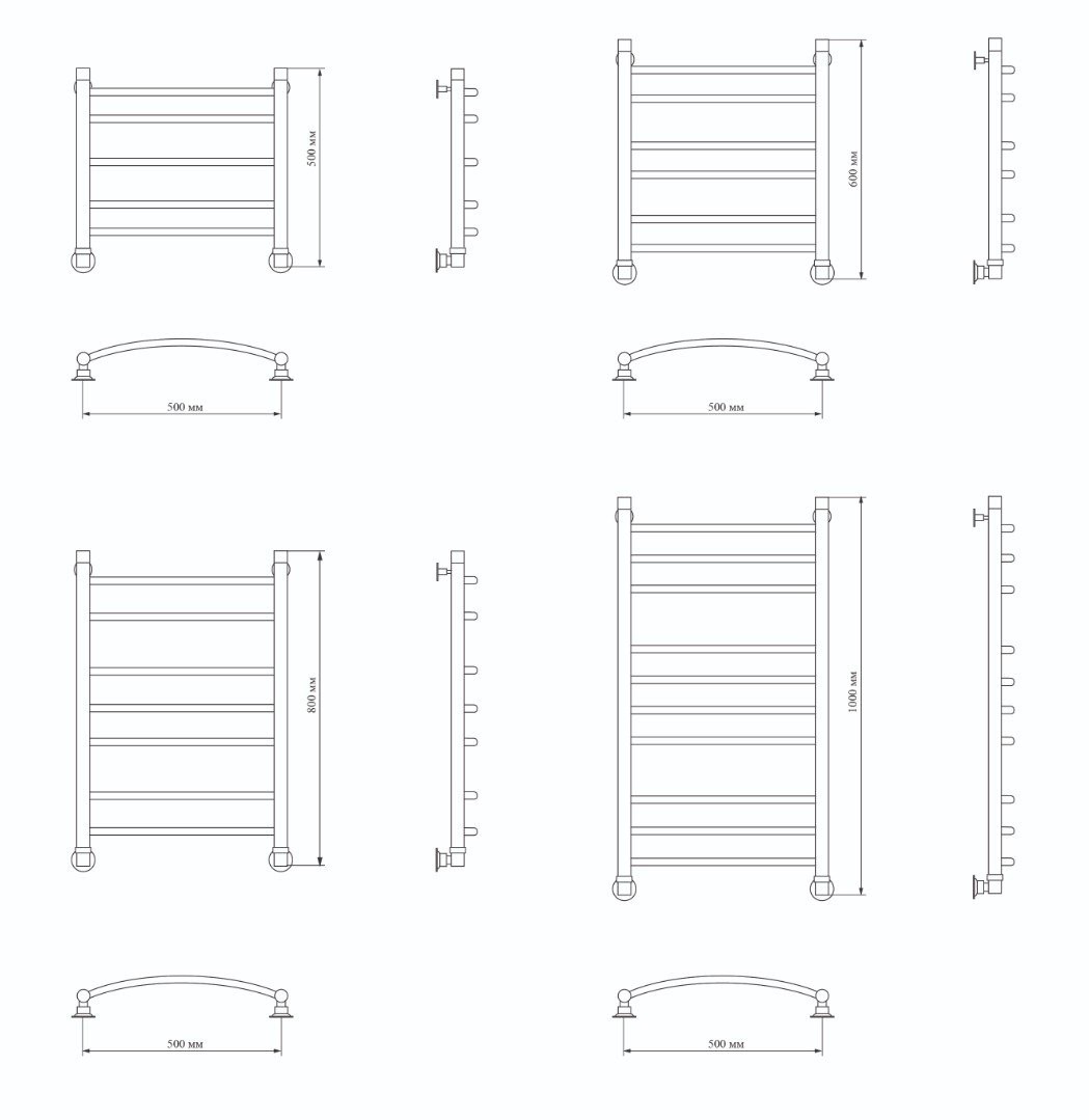Полотенцесушитель водяной Luxon L 80/50 (7 перекладин) Полотенцесушитель водяной Luxon L 80/50 (7 перекладин)