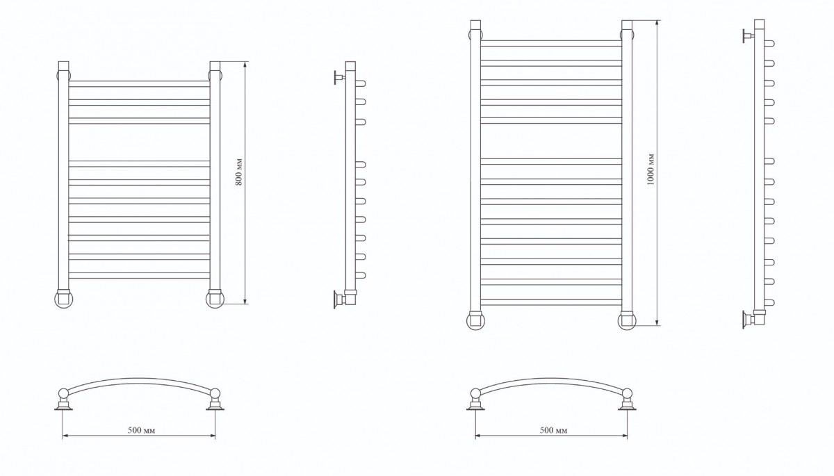 Полотенцесушитель водяной Luxon K 80/50 (10 перекладин) Полотенцесушитель водяной Luxon K 80/50 (10 перекладин)